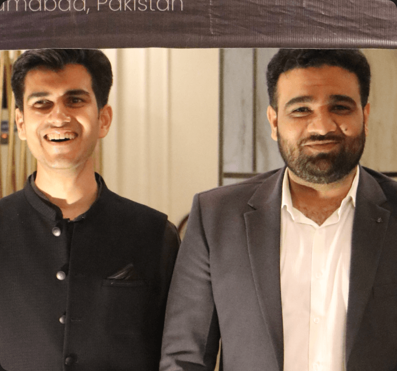InLights team members in conversation at an office event